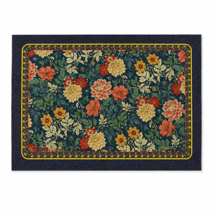 🌺 Placemats | Coated-Fabric Dining Home Hosts | Vintage Floral Elegance