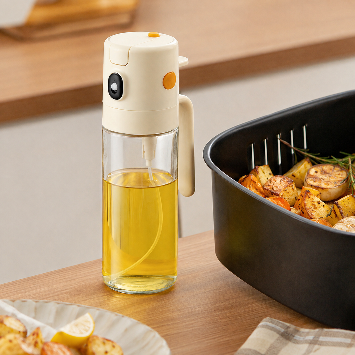 🌿 Kitchen Essential | Glass | Cooking Counter | Home Chef | Dual-Mode Pouring