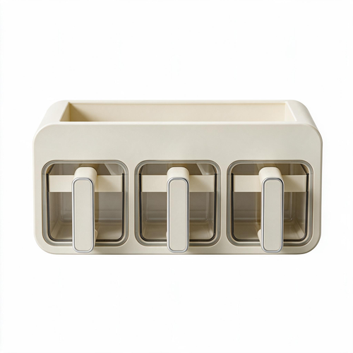 🧂 Spice Rack | Plastic Kitchen Cooks | Cream Drawer Storage