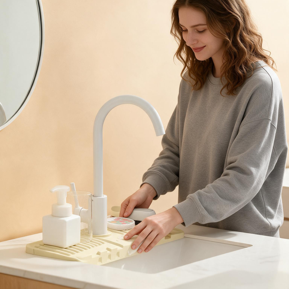 💧 Sink Essential | Silicone Drainage Mat | Tidy Kitchen Gift | Sleek Design
