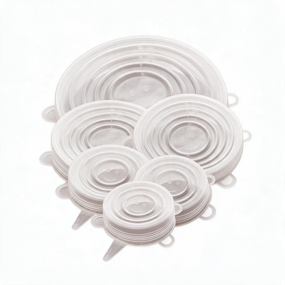 🥗 Food Storage | Silicone Kitchen Lids | Thoughtful Home Gift | Crystal-Clear Finish