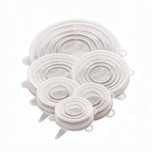 🥗 Food Storage | Silicone Kitchen Lids | Thoughtful Home Gift | Crystal-Clear Finish