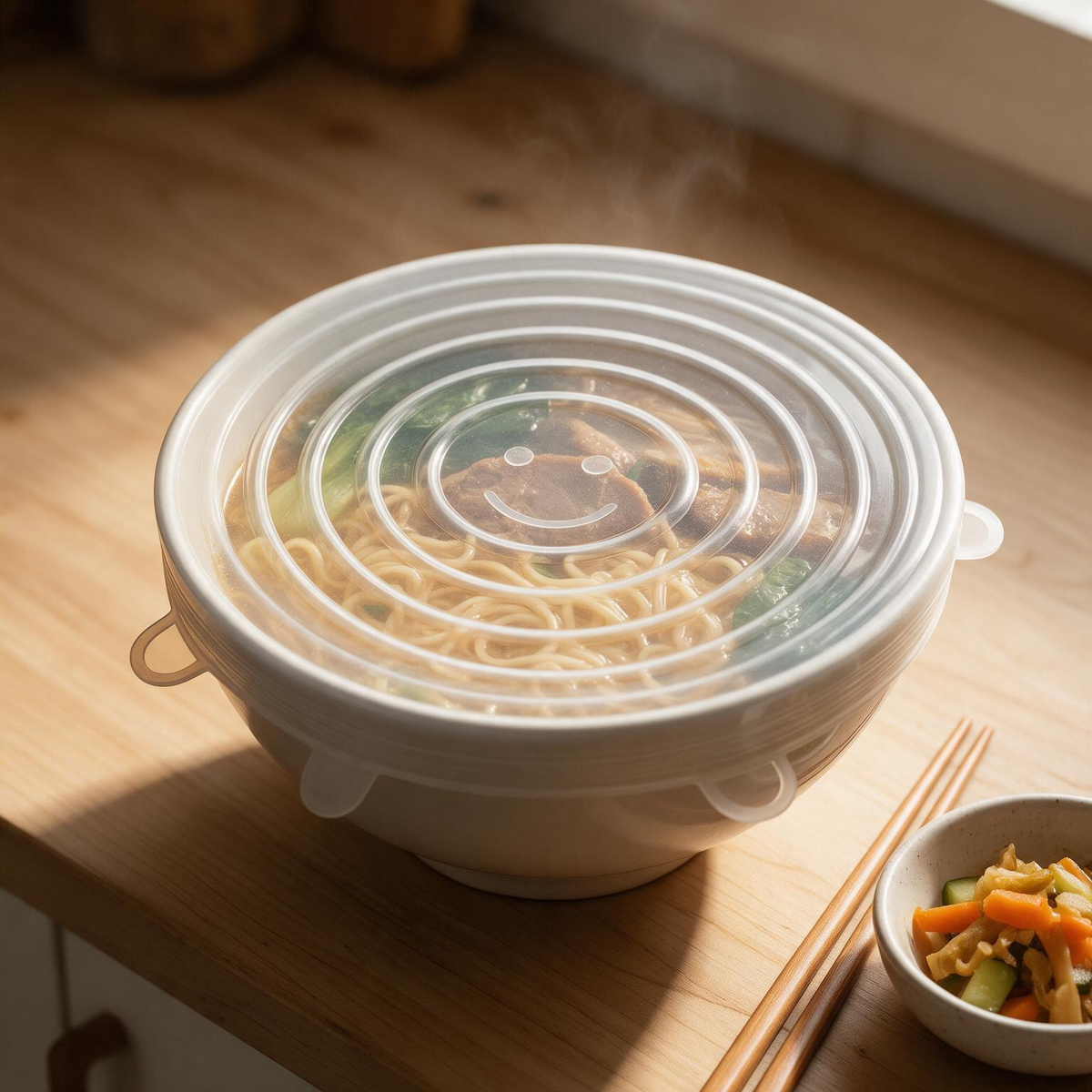 🥗 Food Storage | Silicone Kitchen Lids | Thoughtful Home Gift | Crystal-Clear Finish