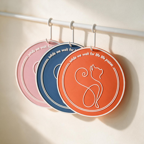 🐈 Cat-Lover Gift | Colorful Round Table Mat | Playful Feline Art