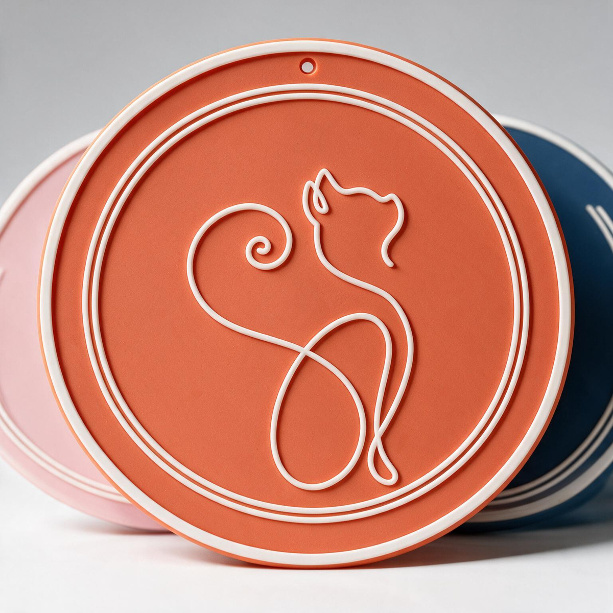 🐈 Cat-Lover Gift | Colorful Round Table Mat | Playful Feline Art